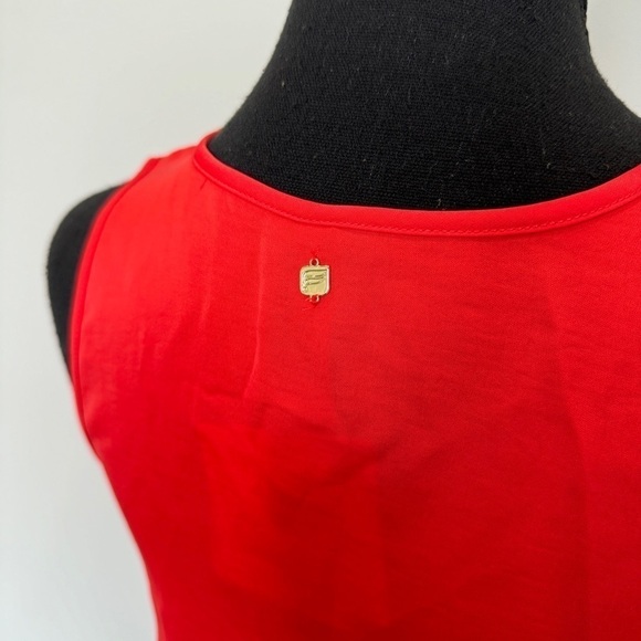 Fabletics Strawberry Red Ecosatin Tank Scoop Neck Loose Fit (XXS) - Picture 6 of 8